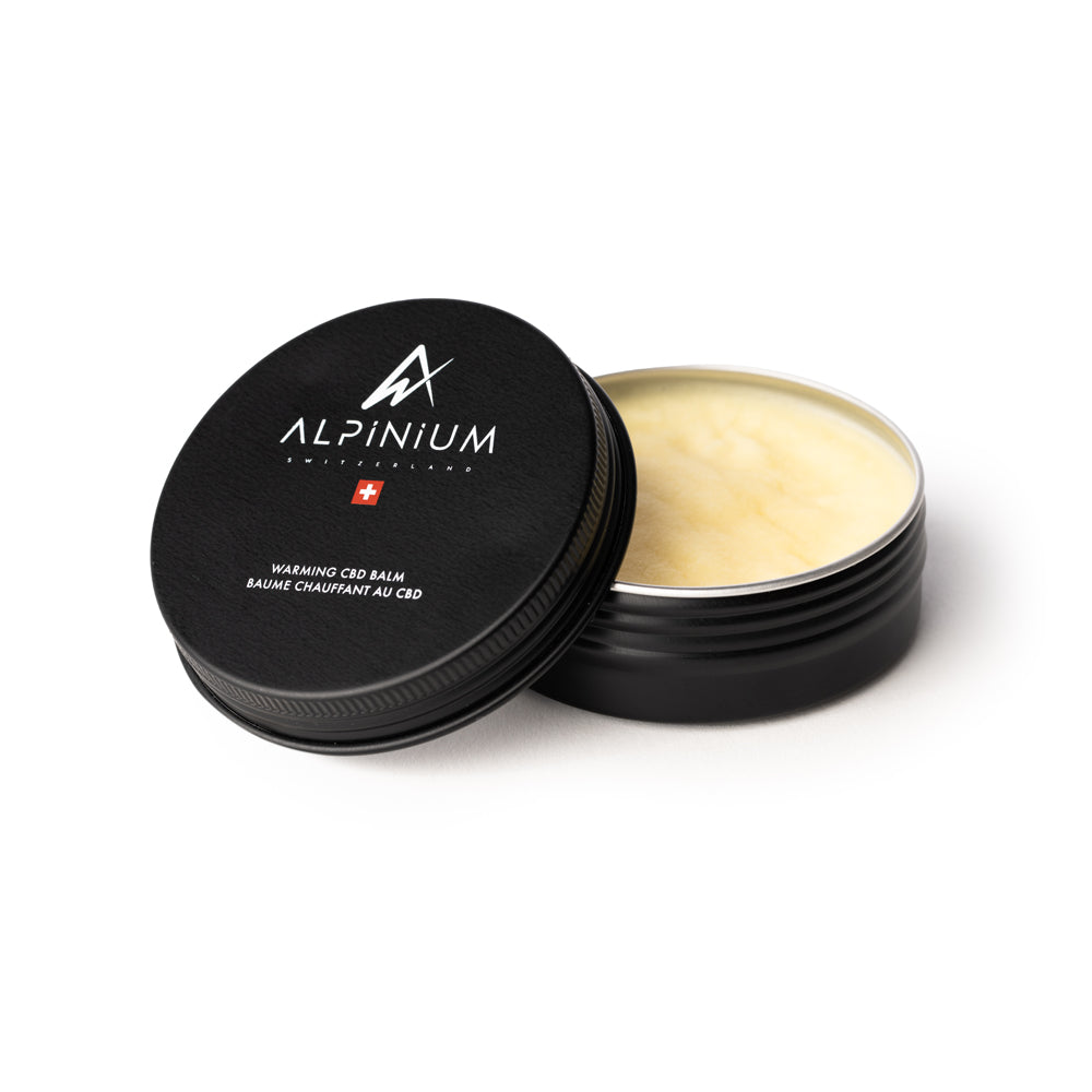 Leafpower Alpinium CBD Balsam wärmend 50g geöffnet