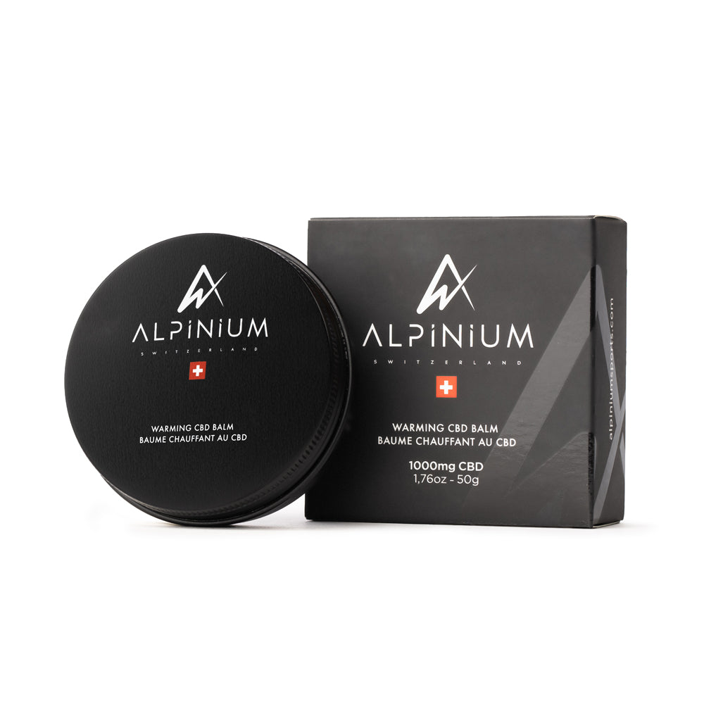 Leafpower Alpinium CBD Balsam wärmend 50g mit Verpackung