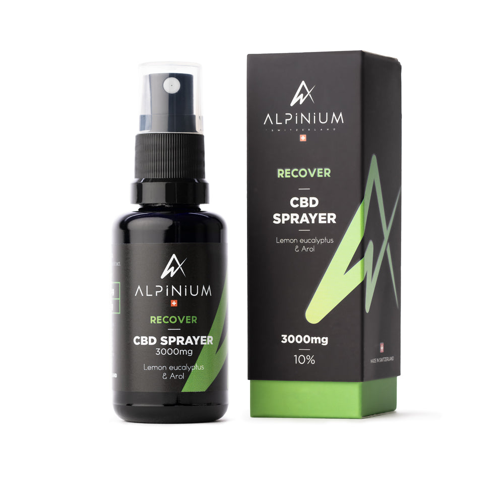 Leafpower Alpinium CBD Mundspray Recover 30ml mit Verpackung