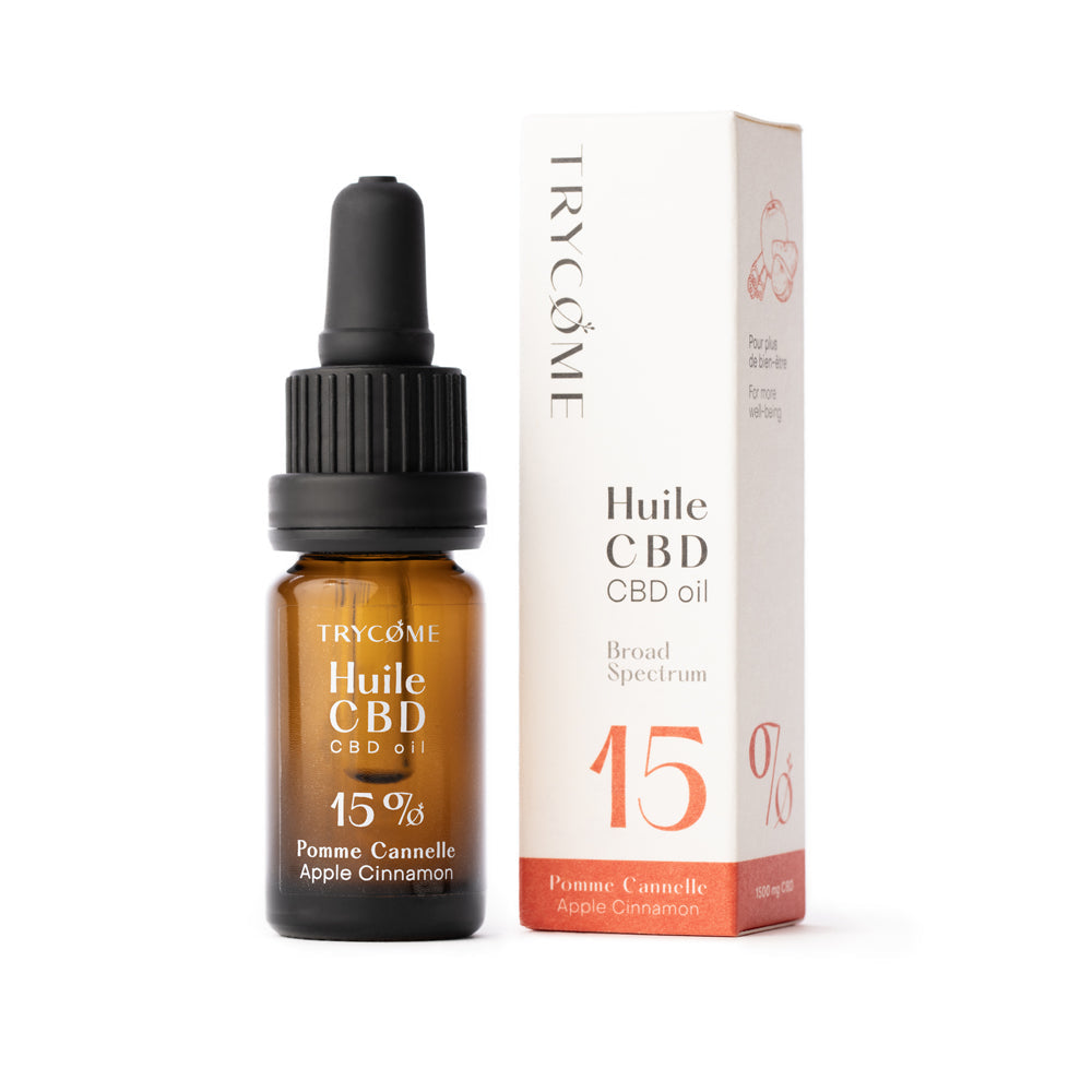 Leafpower Trycome CBD Öl 15% (10 ml) Apfel-Zimt Geschmack mit Verpackung